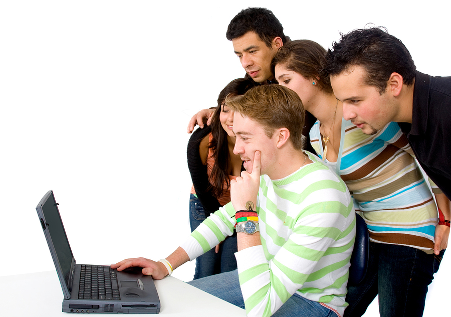 Group Of People On A Laptop