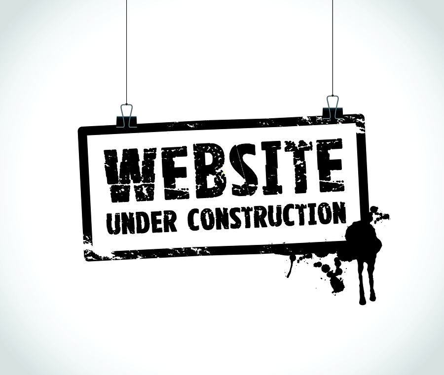 website under construction sign